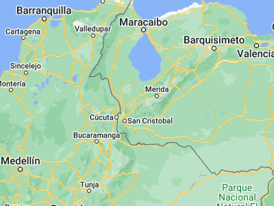 Map showing location of San Simón (8.35078, -71.85028)