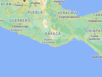 Map showing location of San Vicente Coatlán (16.38898, -96.84585)