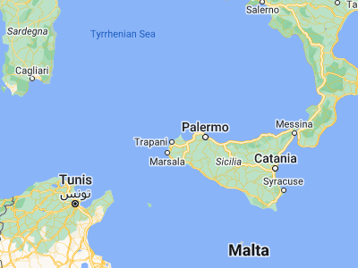 Map showing location of San Vito Lo Capo (38.17235, 12.73493)