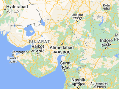Map showing location of Sānand (22.98333, 72.38333)