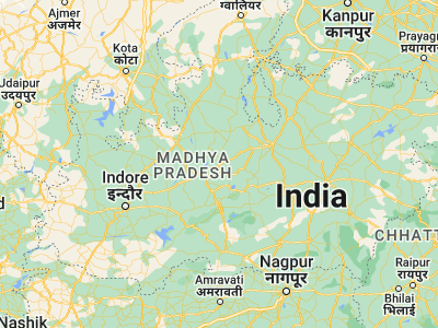 Map showing location of Sānchi (23.48646, 77.7378)