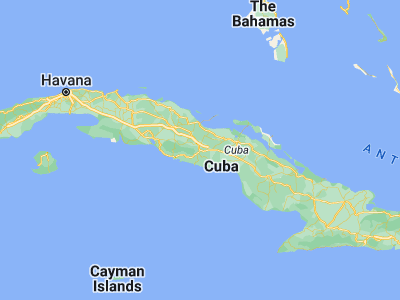 Map showing location of Sancti Spíritus (21.92972, -79.4425)