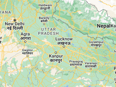 Map showing location of Sandīla (27.07042, 80.5146)