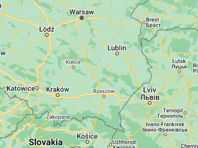 Map showing location of Sandomierz (50.68265, 21.74898)