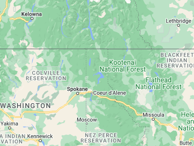 Map showing location of Sandpoint (48.27659, -116.55325)