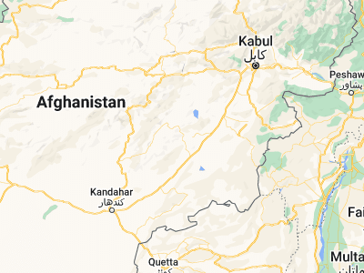 Map showing location of Sang-e Māshah (33.1396, 67.44046)