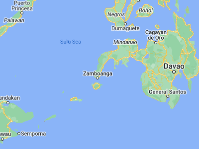 Map showing location of Sangali (7.06944, 122.20139)