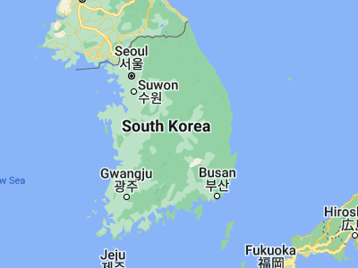Map showing location of Sangju (36.41528, 128.16056)