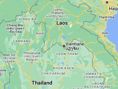Map showing location of Sangkhom (18.06389, 102.27364)