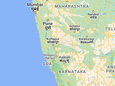 Map showing location of Sāngli (16.85438, 74.56417)
