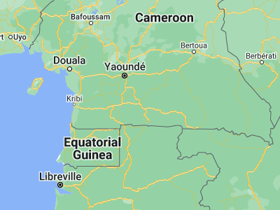Map showing location of Sangmélima (2.93333, 11.98333)