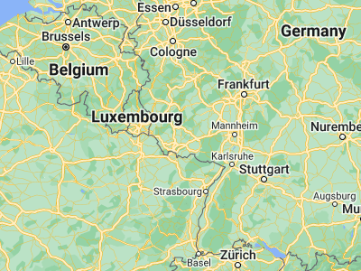 Map showing location of Sankt Wendel (49.46633, 7.16814)