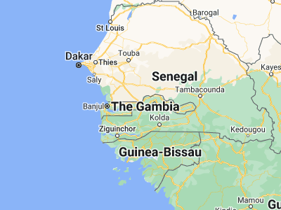 Map showing location of Sankwia (13.46667, -15.51667)