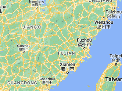 Map showing location of Sanming (26.24861, 117.61861)