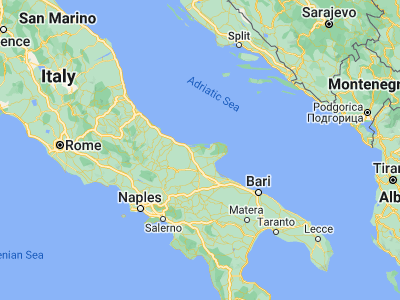 Map showing location of San Nicandro Garganico (41.83844, 15.56535)