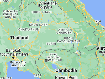 Map showing location of Sanom (15.2036, 103.76054)