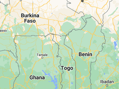 Map showing location of Sansanné-Mango (10.35917, 0.47083)