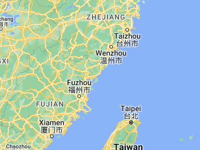 Map showing location of Sansha (26.9242, 120.20877)