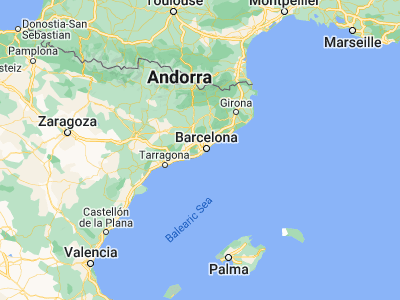 Map showing location of Sant Boi de Llobregat (41.34357, 2.03659)