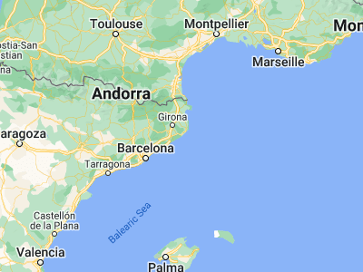 Map showing location of Sant Feliu de Guíxols (41.78333, 3.03333)