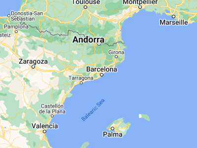 Map showing location of Sant Feliu de Llobregat (41.38333, 2.05)