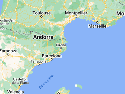 Map showing location of Sant Joan de Mollet (42.05, 2.95)