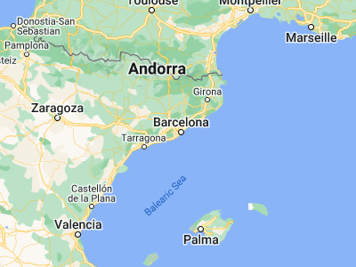 Map showing location of Sant Joan Despí (41.36667, 2.06667)