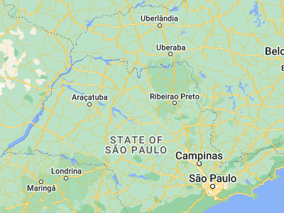Map showing location of Santa Adélia (-21.24278, -48.80417)