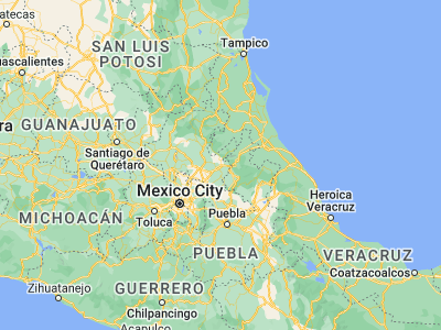 Map showing location of Santa Ana Hueytlalpan (20.18333, -98.3)