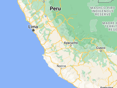 Map showing location of Santa Ana (-13.05, -75.13333)