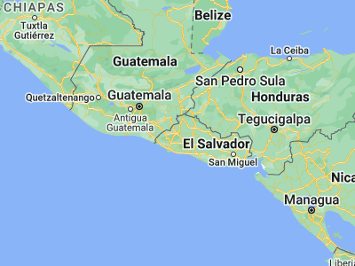 Map showing location of Santa Ana (13.99417, -89.55972)
