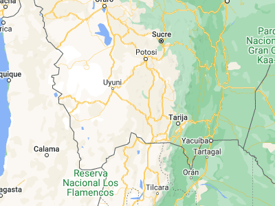 Map showing location of Santa Bárbara (-20.91667, -66.05)