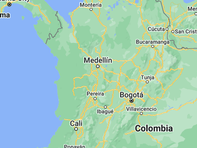 Map showing location of Santa Bárbara (5.87458, -75.56706)