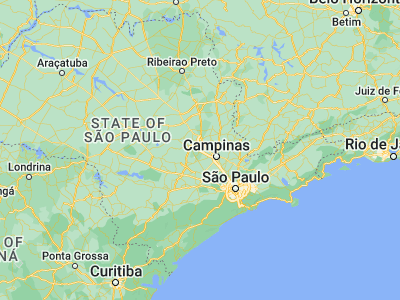 Map showing location of Santa Bárbara d'Oeste (-22.75361, -47.41361)