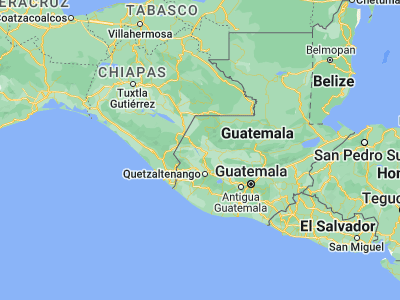Map showing location of Santa Bárbara (15.31667, -91.61667)