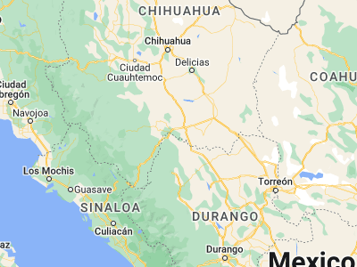 Map showing location of Santa Bárbara (26.80527, -105.81902)