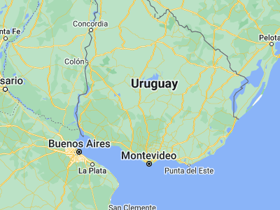 Map showing location of Santa Bernardina (-33.36667, -56.48333)
