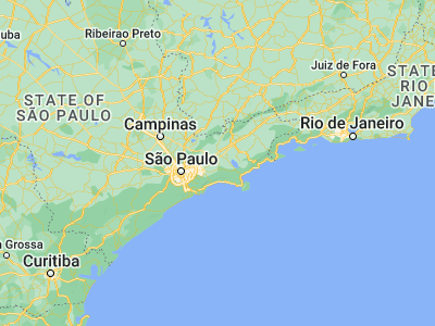Map showing location of Santa Branca (-23.39667, -45.88389)