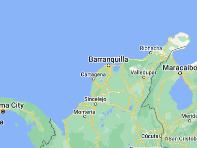 Map showing location of Santa Catalina (10.60361, -75.28824)