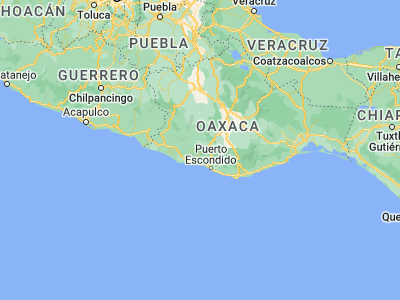 Map showing location of Santa Catarina Juquila (16.23793, -97.29136)