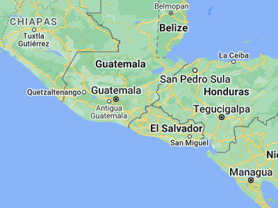 Map showing location of Santa Catarina Mita (14.45, -89.75)