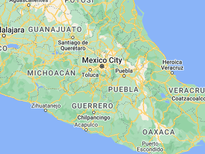 Map showing location of Santa Catarina (18.96667, -99.13333)