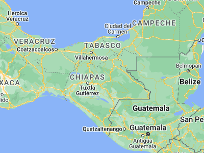 Map showing location of Santa Catarina Pantelhó (17.00514, -92.47083)