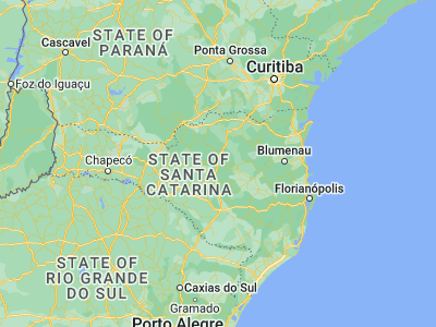 Map showing location of Santa Cecília (-26.96083, -50.42694)