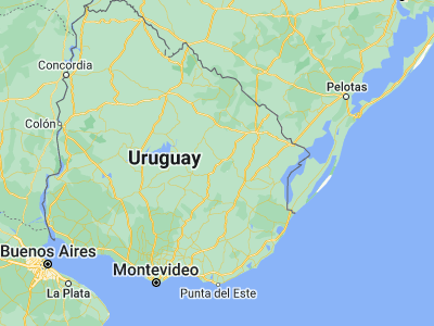 Map showing location of Santa Clara de Olimar (-32.91667, -54.96667)