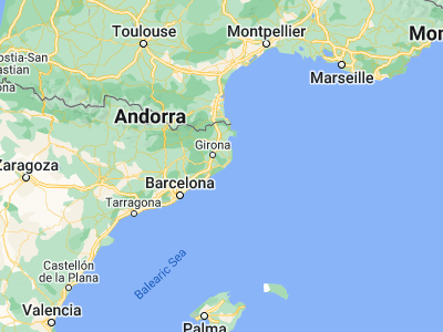 Map showing location of Santa Cristina d'Aro (41.81667, 3)