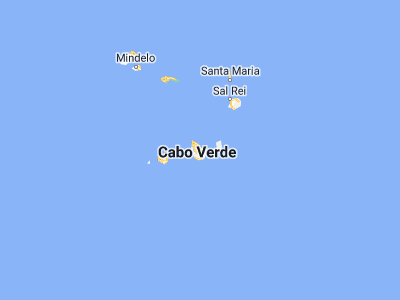 Map showing location of Santa Cruz (15.13333, -23.56667)