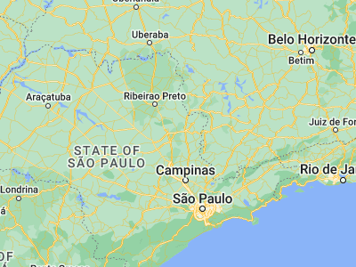 Map showing location of Santa Cruz das Palmeiras (-21.82694, -47.24861)
