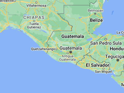 Map showing location of Santa Cruz del Quiché (15.03056, -91.14889)