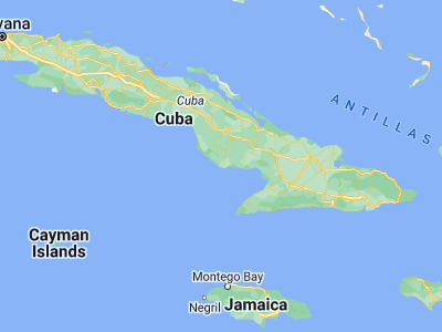 Map showing location of Santa Cruz del Sur (20.71472, -77.99556)